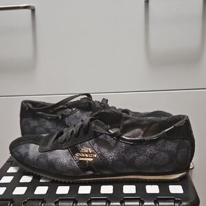 Coach Black and Gray Patterned Sneakers